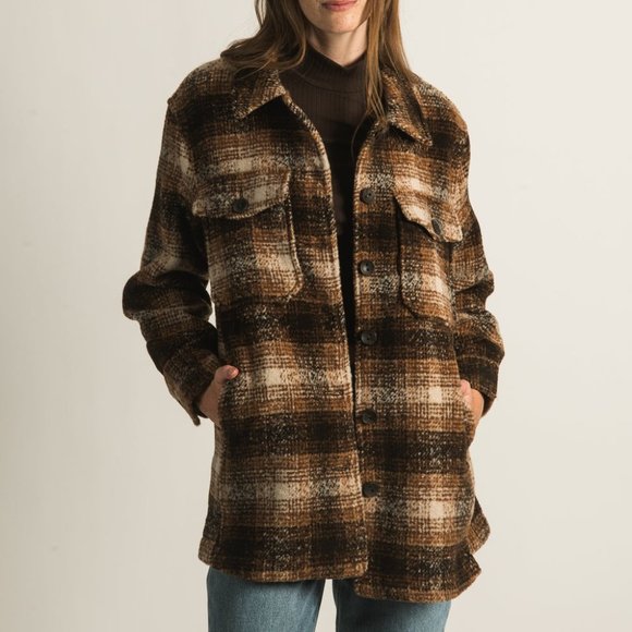 Only Jackets & Blazers - Only Allison Checked Shacket small women's sweater jacket New with TAGS